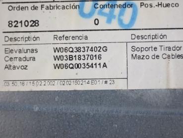 Preview: Fensterheber mechanisch 3trg. vorn rechts 6Q3837402G VW POLO 4 9N