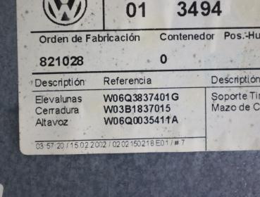 Preview: Fensterheber mechanisch 3trg. vorn links 6Q3837401G VW POLO 4 9N