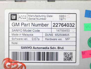 Preview: Display 22764032 Opel INSIGNIA A