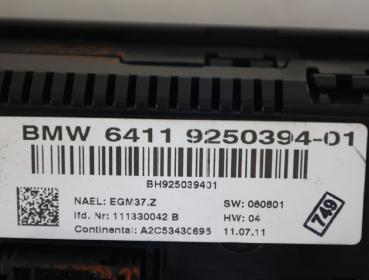 Preview: Klimabedienteil 9250394 BMW X1 E84