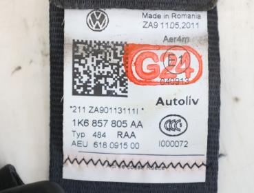Preview: Sicherheitsgurt hinten links 1K6857805AA VW GOLF 6