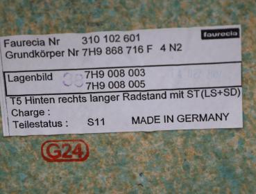 Türverkleidung innen 7H9868716F VW T5 BUS