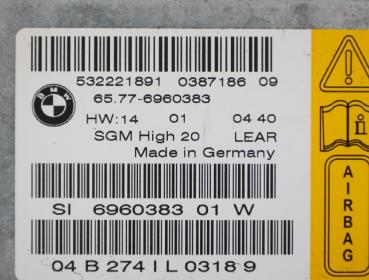 Preview: Steuergerät Aufprallsensor 6960383 BMW 5er E60