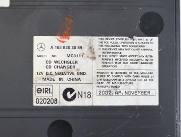 Preview: CD Wechsler 1638203889 Mercedes M-KLASSE W163