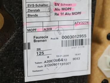 Preview: Türverkleidung innen 20972030519E43 Mercedes CLK A209