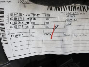 Preview: Türverkleidung innen 4G0867221A Audi A6 Avant C7