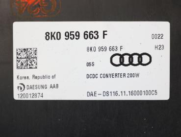 Preview: Steuergerät Karosserie 8K0959663F Audi A6 Avant C7