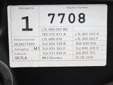 Preview: Tür hinten links L7L000003A VW TOUAREG 1 7L