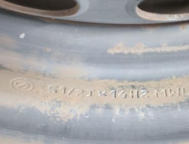 Preview: Felge Stahl vorn rechts 51804399 Fiat 500 312