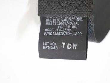 Preview: Sicherheitsgurt vorn links 888701J800 Hyundai i20 PB