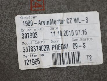 Preview: Fensterheber elektrisch vorn rechts 5J7837402R Skoda ROOMSTER 5J