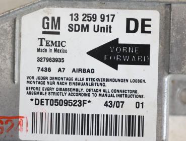 Preview: Steuergerät Aufprallsensor 13259917 Opel MERIVA A