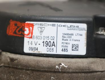 Preview: Lichtmaschine 94860301502 Porsche CAYENNE 9PA