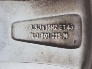 Preview: Felge Alu/Leichtmetall hinten rechts 6L0601025M Seat IBIZA 3 6L
