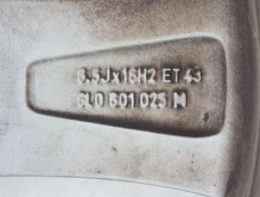 Preview: Felge Alu/Leichtmetall hinten links 6L0601025M Seat IBIZA 3 6L