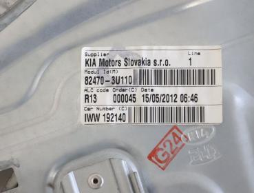 Preview: Fensterheber elektrisch vorn links 824703U110 Kia SPORTAGE 3