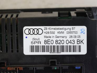 Preview: Klimabedienteil 8E0820043BK Audi A4 B7 EC