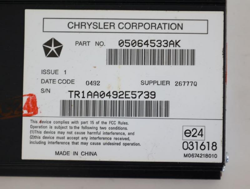 Preview: Radio-Verstärker-Einheit 05064533AK Jeep GRAND CHEROKEE 4 WK