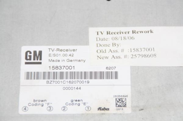 DVD-System Monitor 15837001 Cadillac SRX