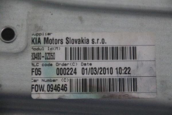 Fensterheber elektrisch hinten rechts 834800Z050 Kia SPORTAGE 2 JE