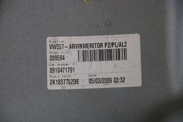 Fensterheber mechanisch vorn rechts 2K1837752DE VW CADDY 3 Kasten