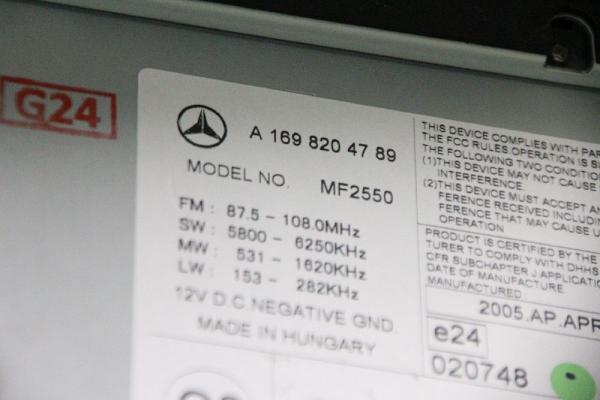 Radio / CD 1698204789 Mercedes B-KLASSE W245
