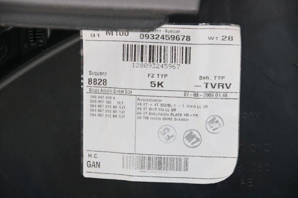 Türverkleidung innen 5K4867012BK VW GOLF 6