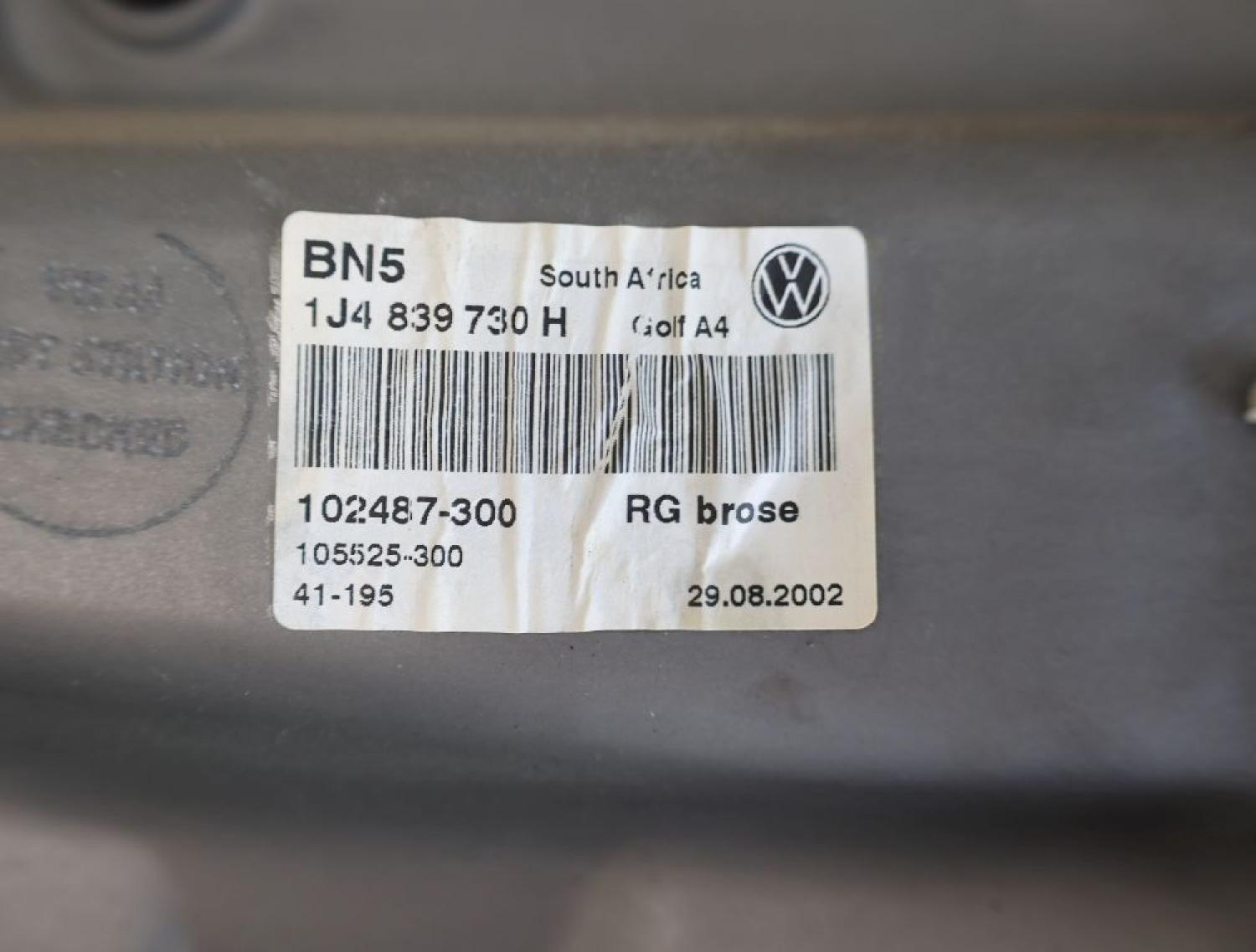 Fensterheber elektrisch hinten rechts 1J4839756E VW GOLF 4