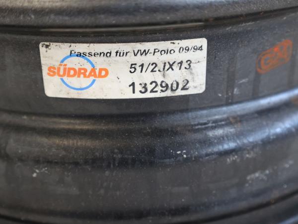 Felge Stahl hinten links 132902 VW LUPO