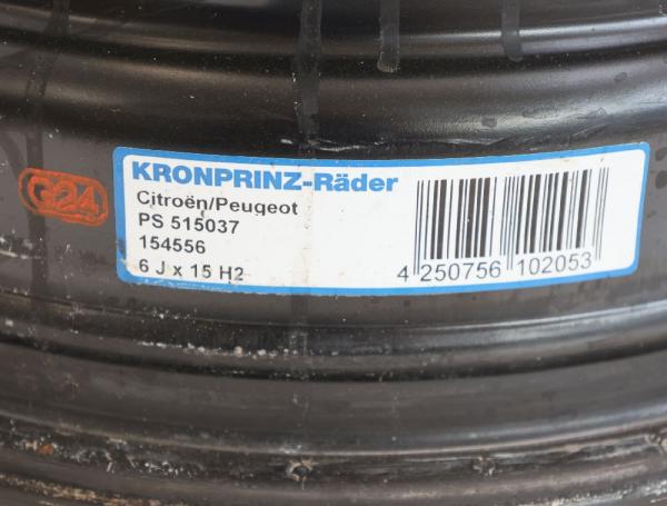 Felge Stahl hinten rechts PS515037 Citroen C3 2 SC