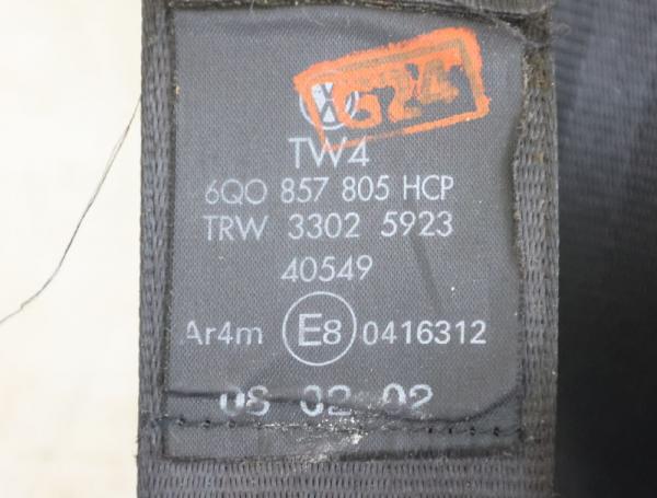 Sicherheitsgurt hinten rechts 6Q0857805 VW POLO 4 9N
