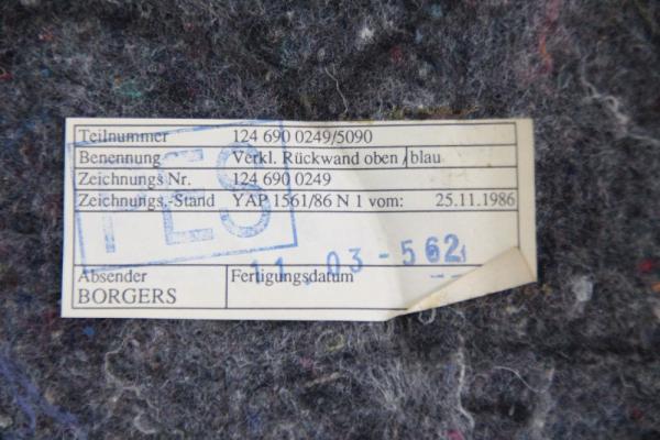Hutablage 1246900249 Mercedes W124 Stufenheck