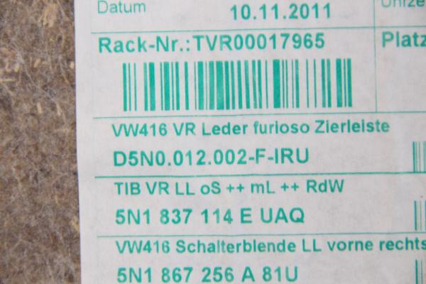 Türverkleidung innen 5N0867012FIRU VW TIGUAN 1