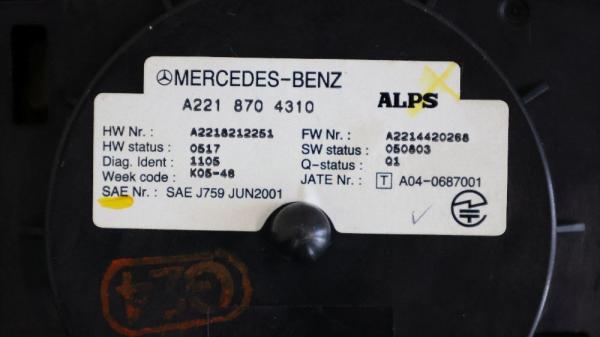 Kombischalter 2218704310 Mercedes S-KLASSE S500 W221