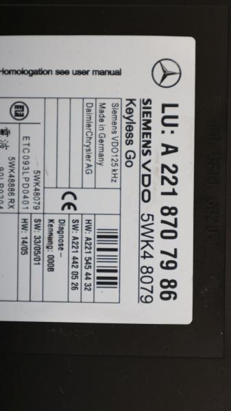 Steuergerät sonstige 2218707986 Mercedes S-KLASSE S500 W221