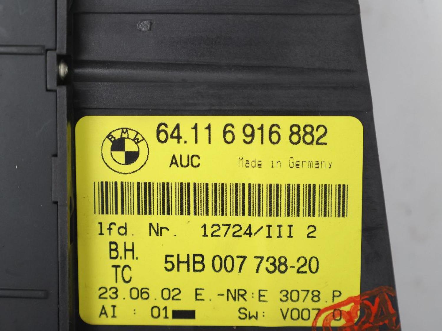 Klimabedienteil 6916882 BMW 3er Cabrio E46