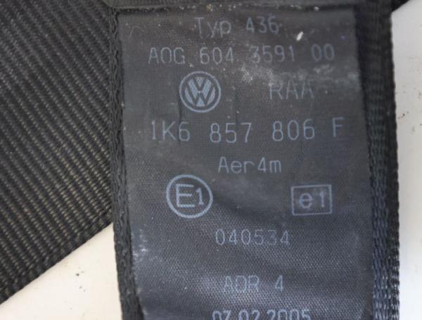 Sicherheitsgurt hinten rechts 1K6857806F VW GOLF 5