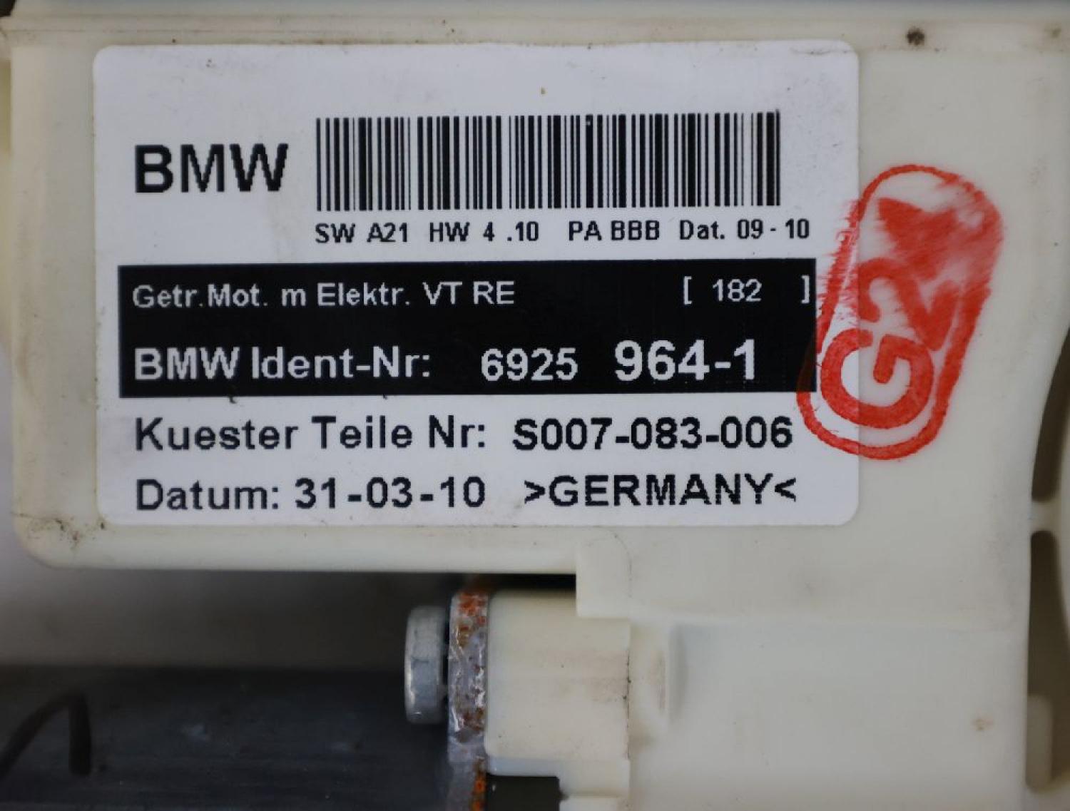 Fensterheber-Motor vorn rechts BMW X3 (E83) (9.06-8.10) xDrive30d