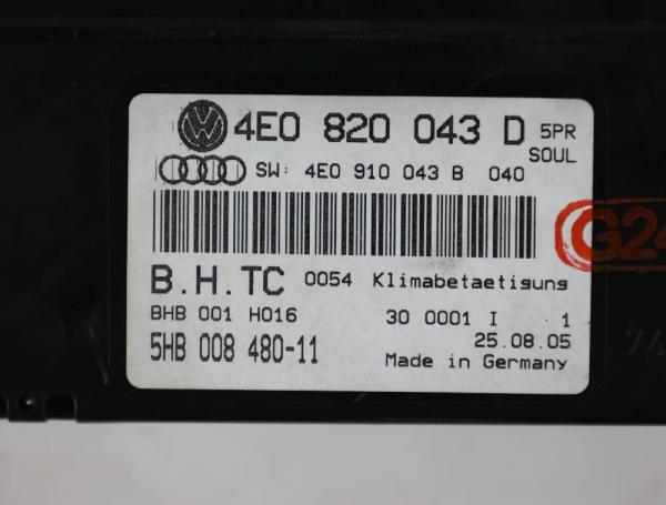 Klimabedienteil Audi A8 (4E.D3)(10.02-9.05) 3.7 quattro