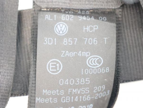 Sicherheitsgurt vorn rechts 3D1857706T VW PHAETON 3D