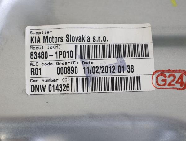 Fensterheber elektrisch hinten rechts 834801P010 Kia VENGA