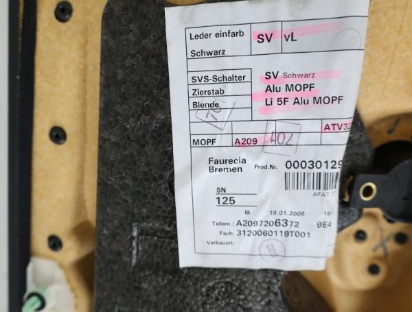 Türverkleidung innen 20972029519E43 Mercedes CLK A209