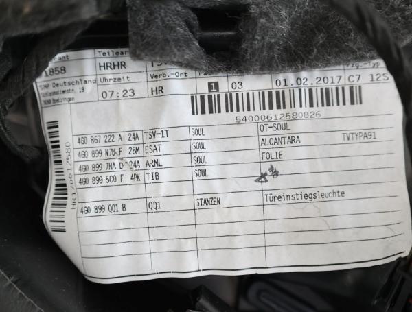 Türverkleidung innen 4G0867222A Audi A6 Avant C7