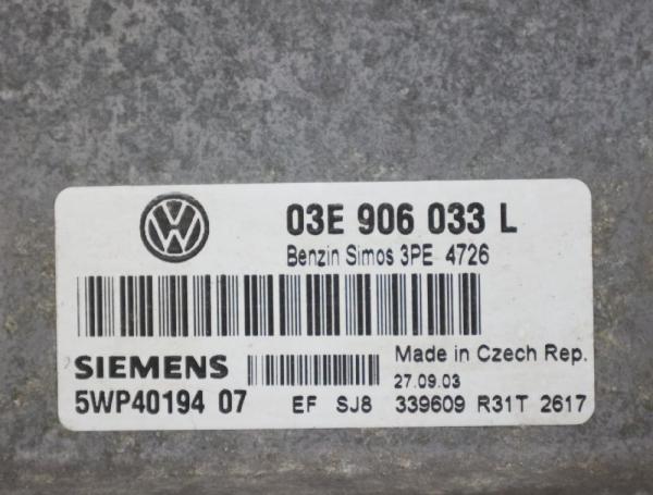 Steuergerät Motor 03E906033L VW POLO 4 9N
