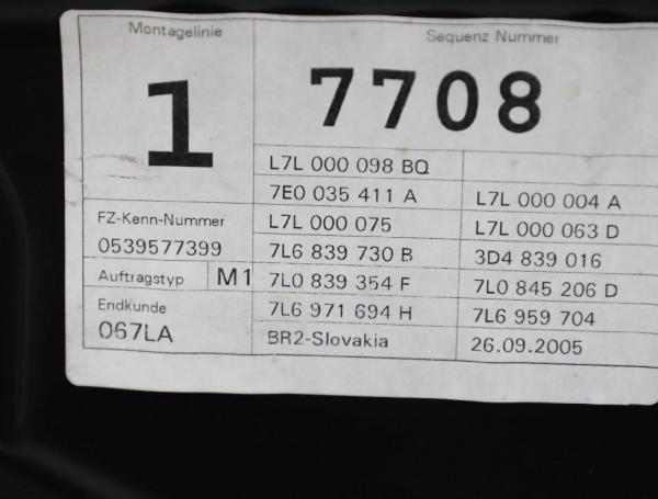 Tür hinten rechts L7L000004A VW TOUAREG 1 7L