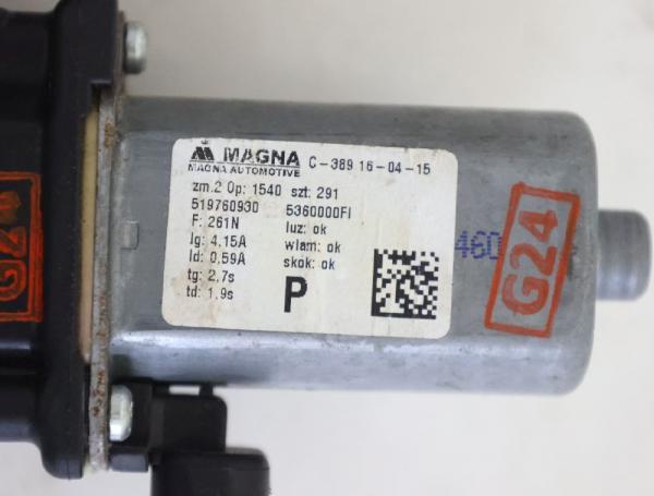 Fensterheber elektrisch 3trg. vorn rechts 519760930 Fiat 500 312