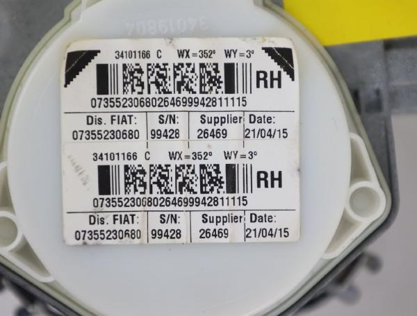 Sicherheitsgurt vorn rechts 34101166C Fiat 500 312