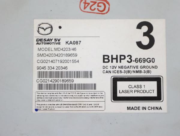 Radio / CD BHP3669G0 Mazda 3 BM
