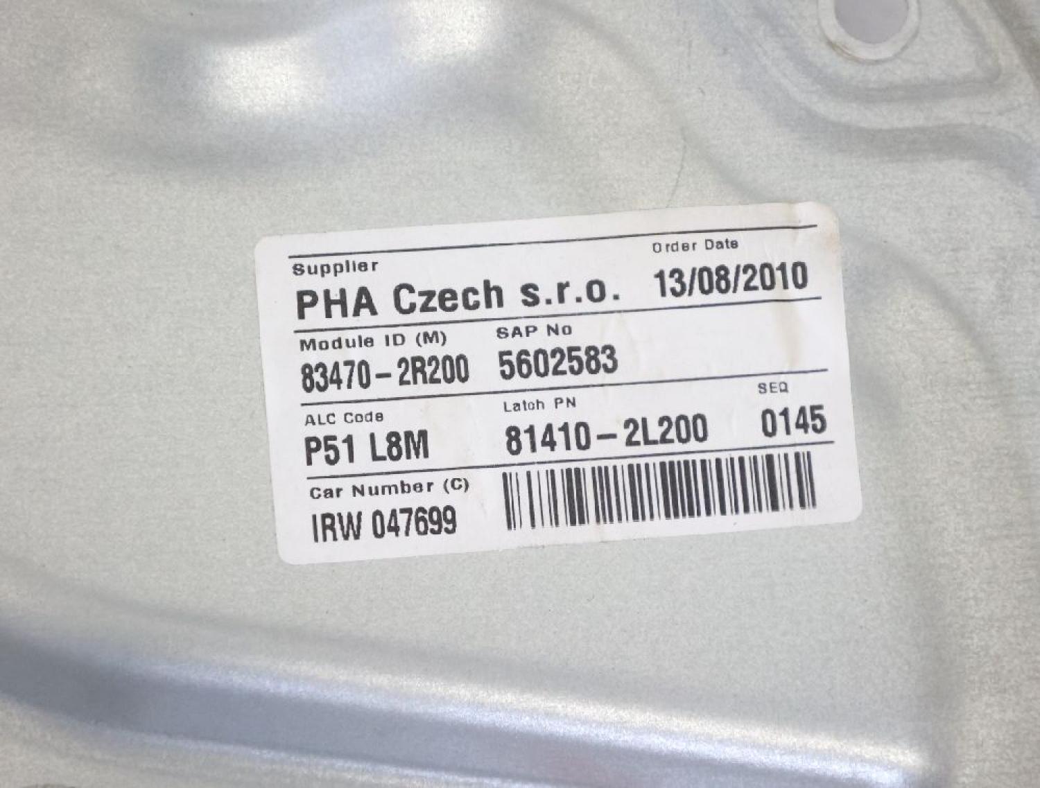 Fensterheber mechanisch hinten links 834702R200 Hyundai i30 1 FD