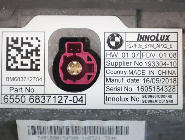 Display 65506837127 BMW 1er F21